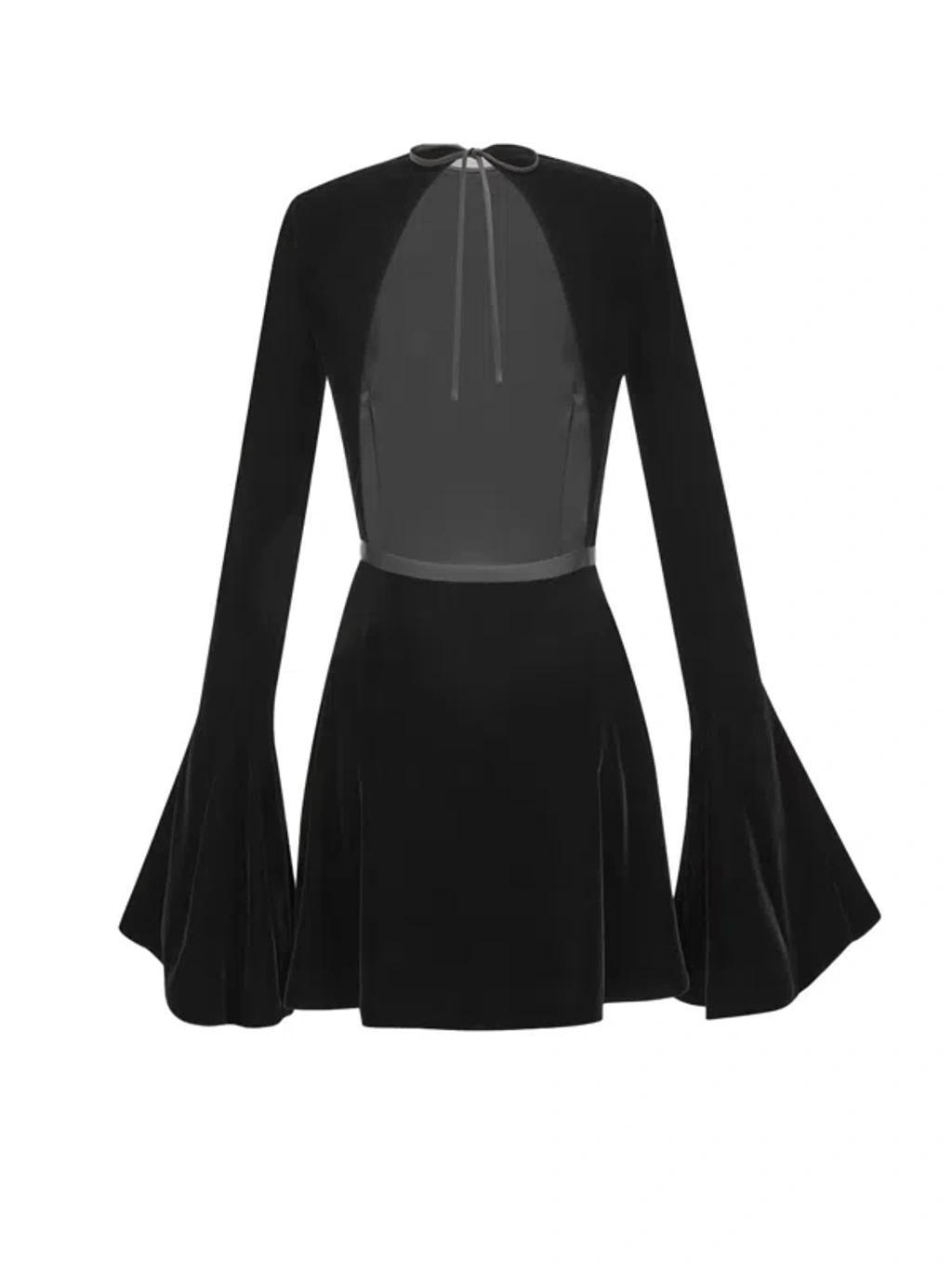 Draped Minidress In Black Product Image