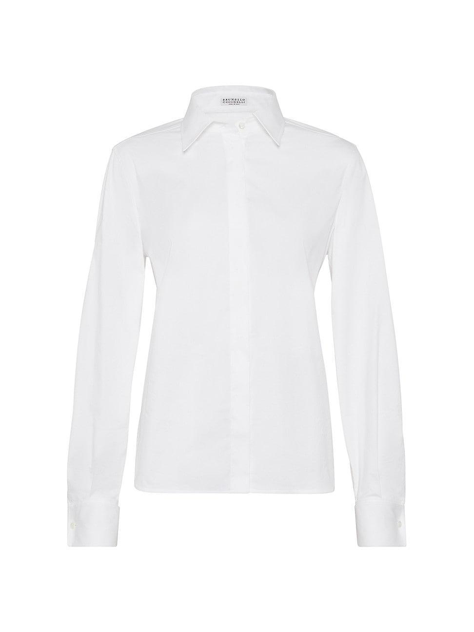 Womens Stretch Cotton Poplin Shirt Product Image