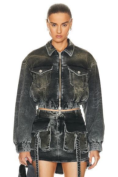 Blumarine Denim Jacket in Black Product Image