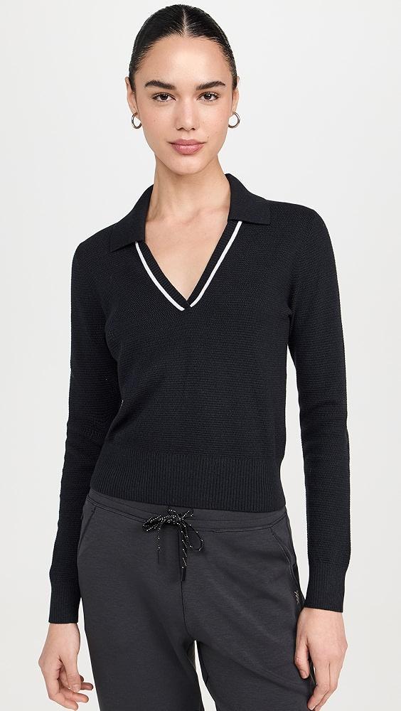 Rhone Birdie Sweater Long Sleeve Polo | Shopbop Product Image