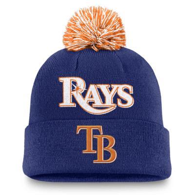 Tampa Bay Rays Peak Nike Men's MLB Cuffed Pom Beanie Product Image