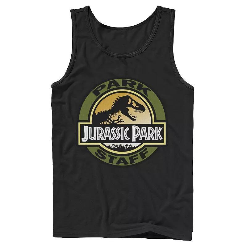 Mens Jurassic Park Staff Icon T-Rex Skeleton Tank Top Product Image