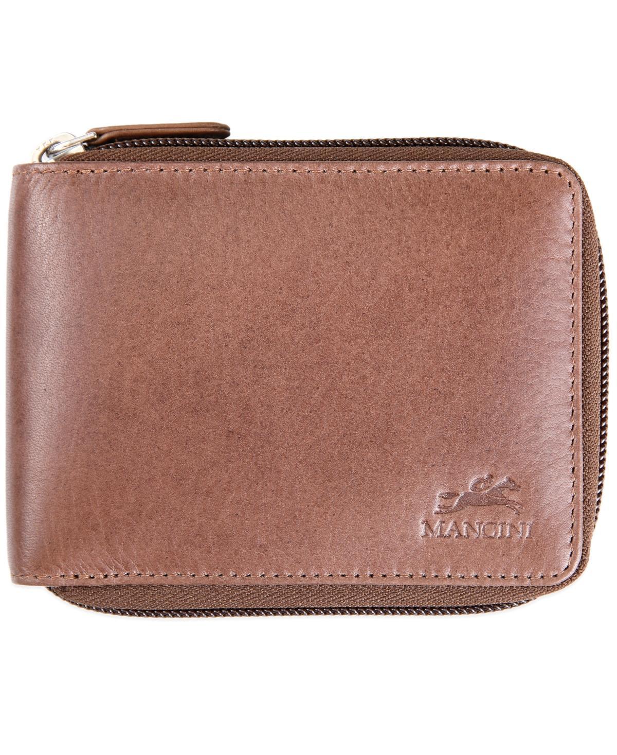 Mens Bellagio Collection Zippered Bifold Wallet with Removable Pass Case Product Image