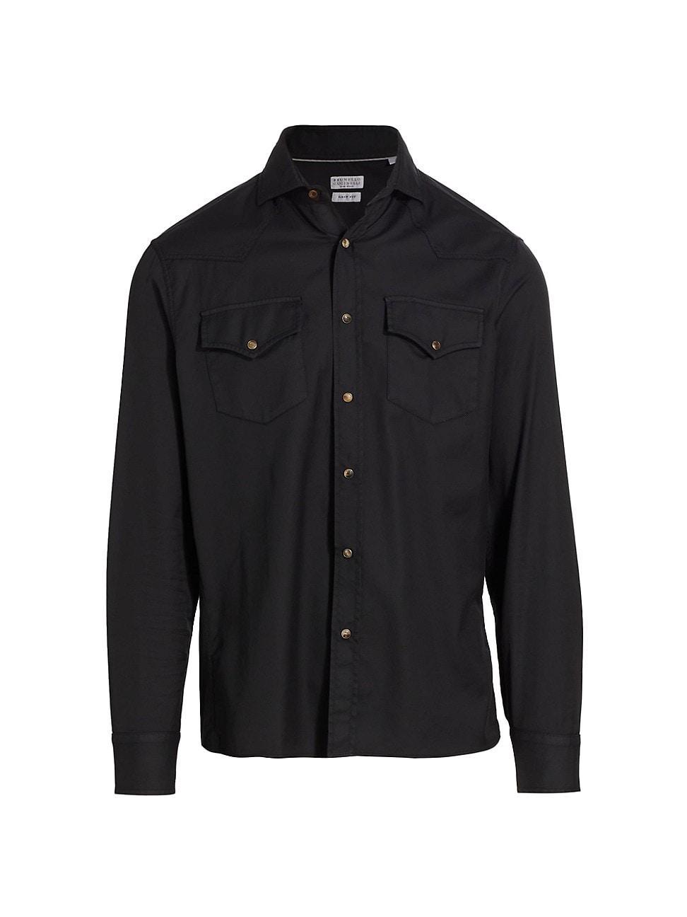 Mens Washed Twill Western Shirt Product Image