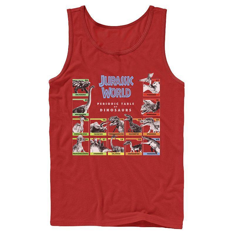 Mens Jurassic World Periodic Table of Dinosaurs Graphic Tank Top Product Image