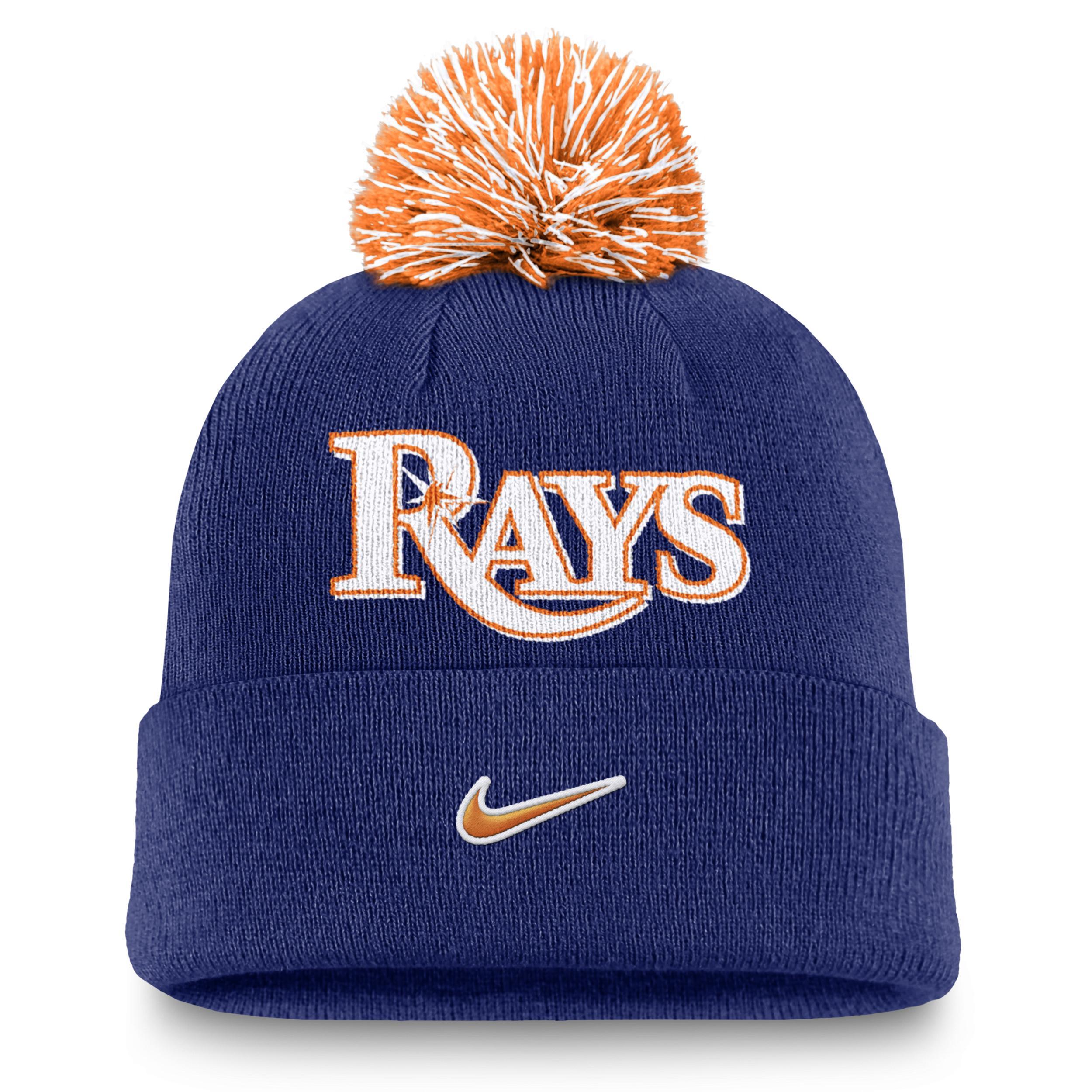 Tampa Bay Rays Peak Nike Men's MLB Cuffed Pom Beanie Product Image