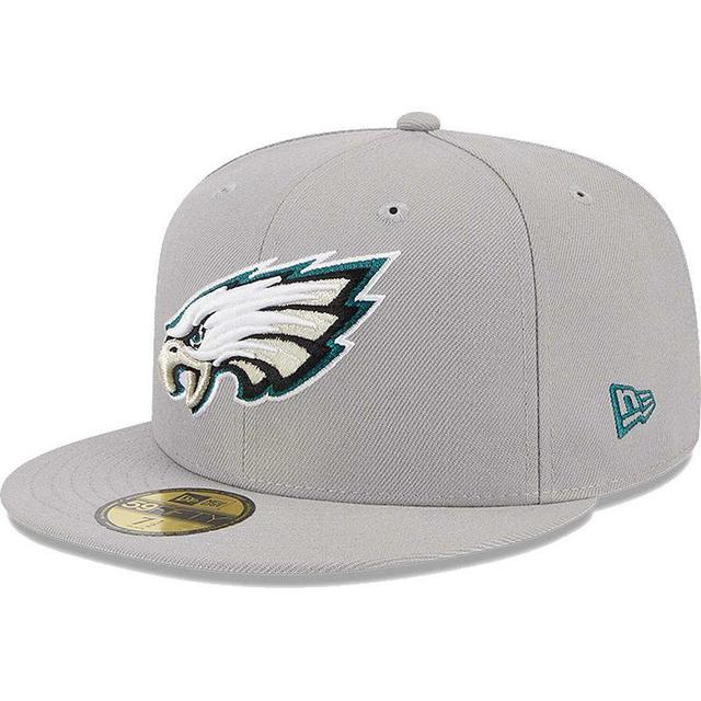 Men's New Era Gray Philadelphia Eagles Omaha 59FIFTY Fitted Hat Product Image