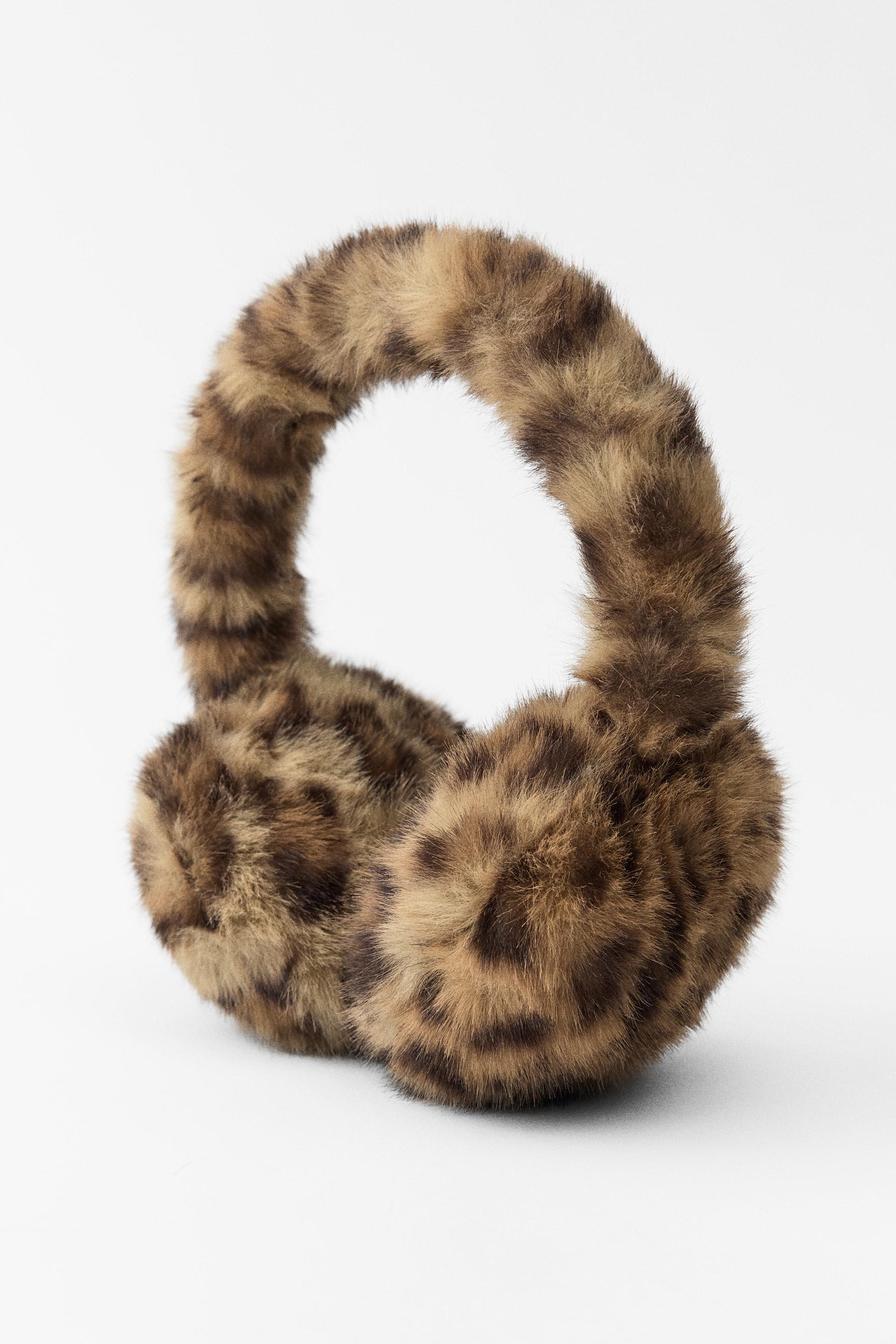 FAUX FUR ANIMAL PRINT EAR MUFFS Product Image