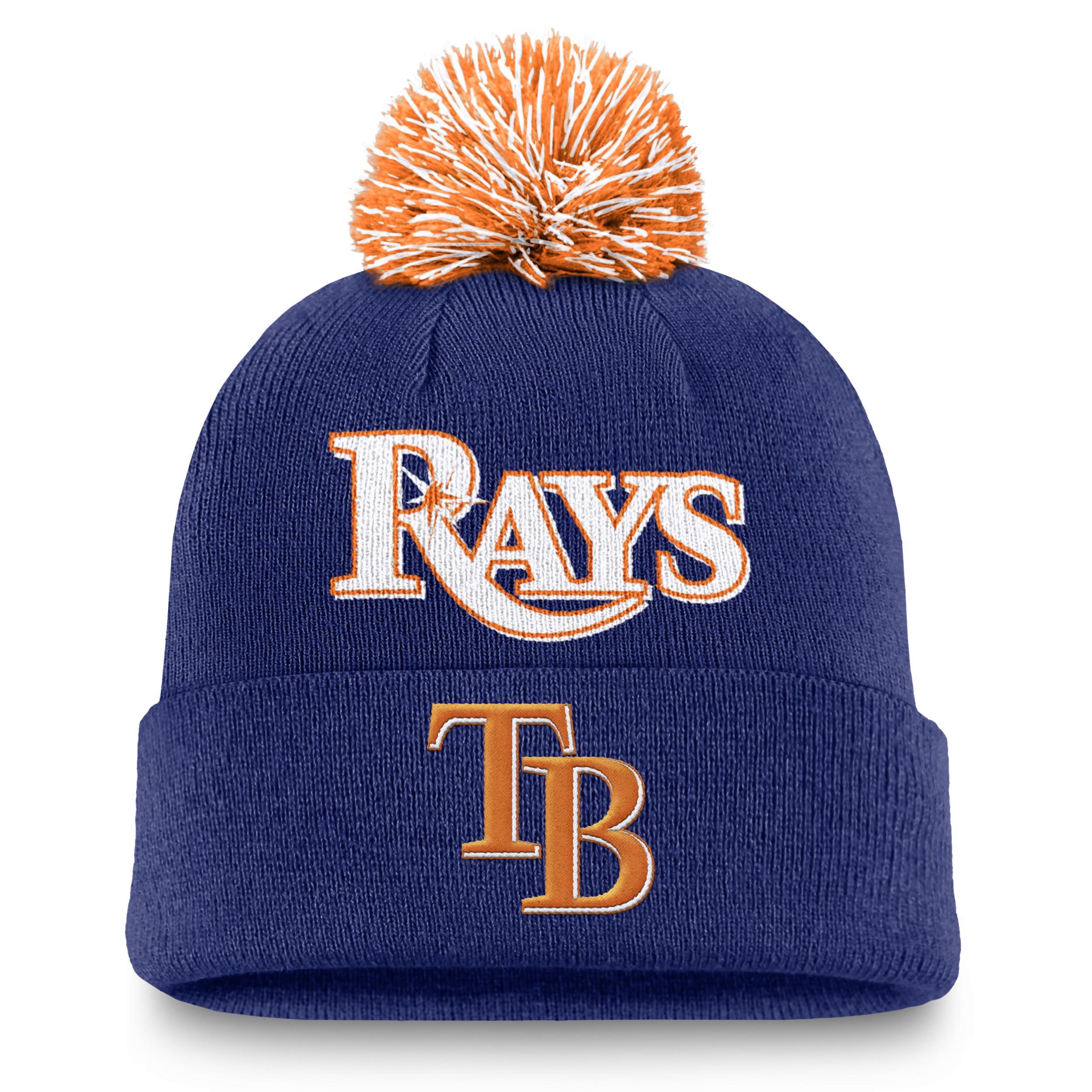 Tampa Bay Rays Peak Nike Men's MLB Cuffed Pom Beanie Product Image