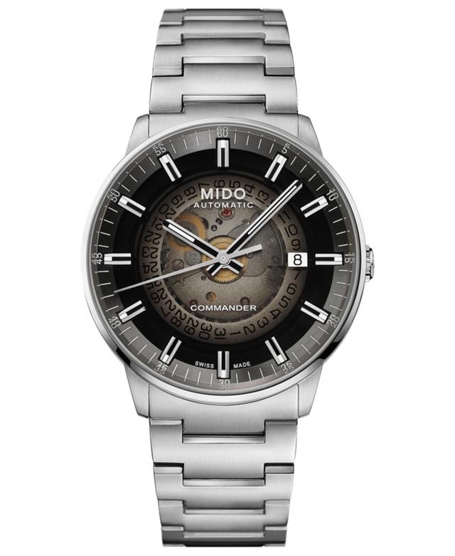 Mido Mens Swiss Automatic Commander Gradient Stainless Steel Bracelet Watch 40mm Product Image