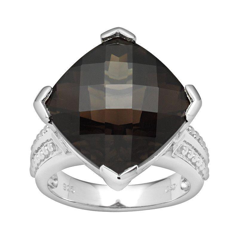 Sterling Silver Smoky Quartz Ring, Womens Product Image