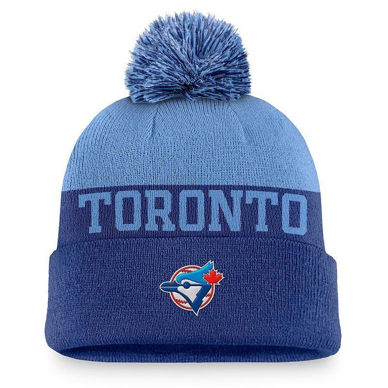 Mens Nike Royal Toronto Blue Jays Rewind Peak Cuffed Knit Hat with Pom Product Image