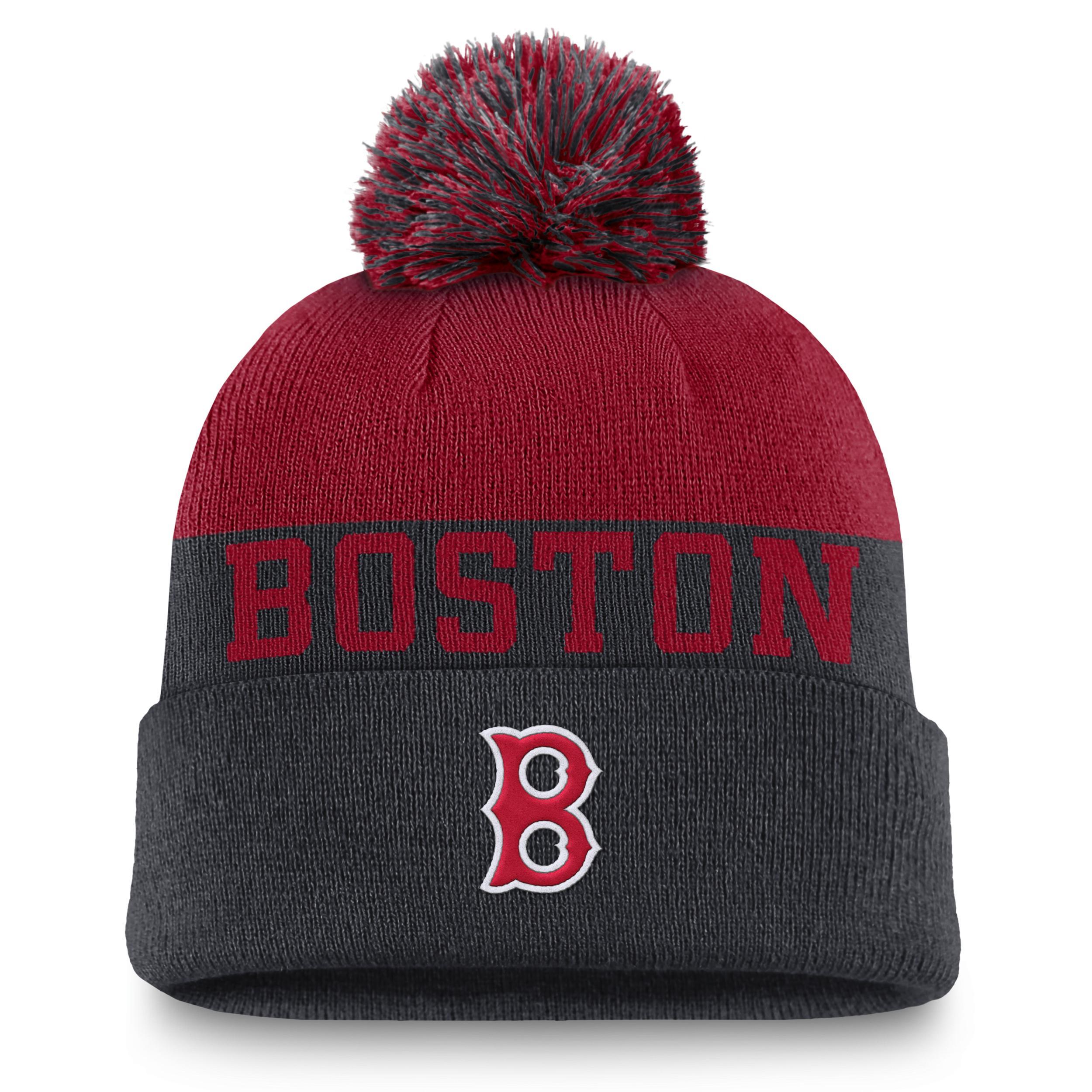 Boston Red Sox Rewind Peak Nike Men's MLB Cuffed Pom Beanie Product Image