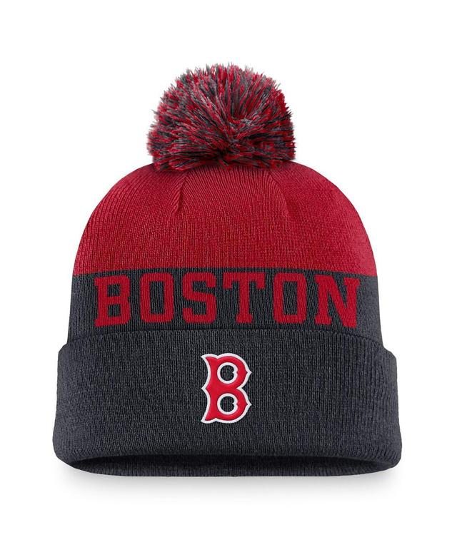 Boston Red Sox Rewind Peak Nike Mens MLB Cuffed Pom Beanie Product Image