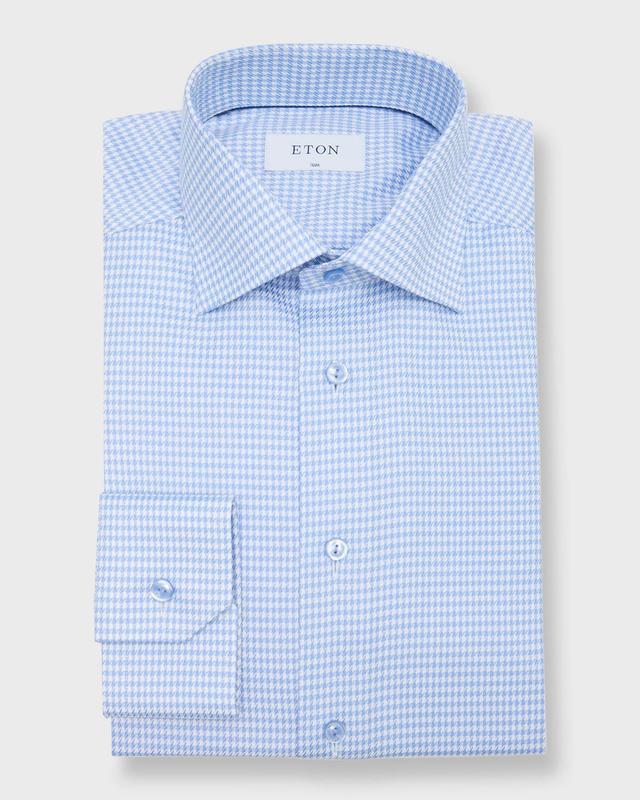 Mens Slim-Fit Houndstooth Dress Shirt Product Image