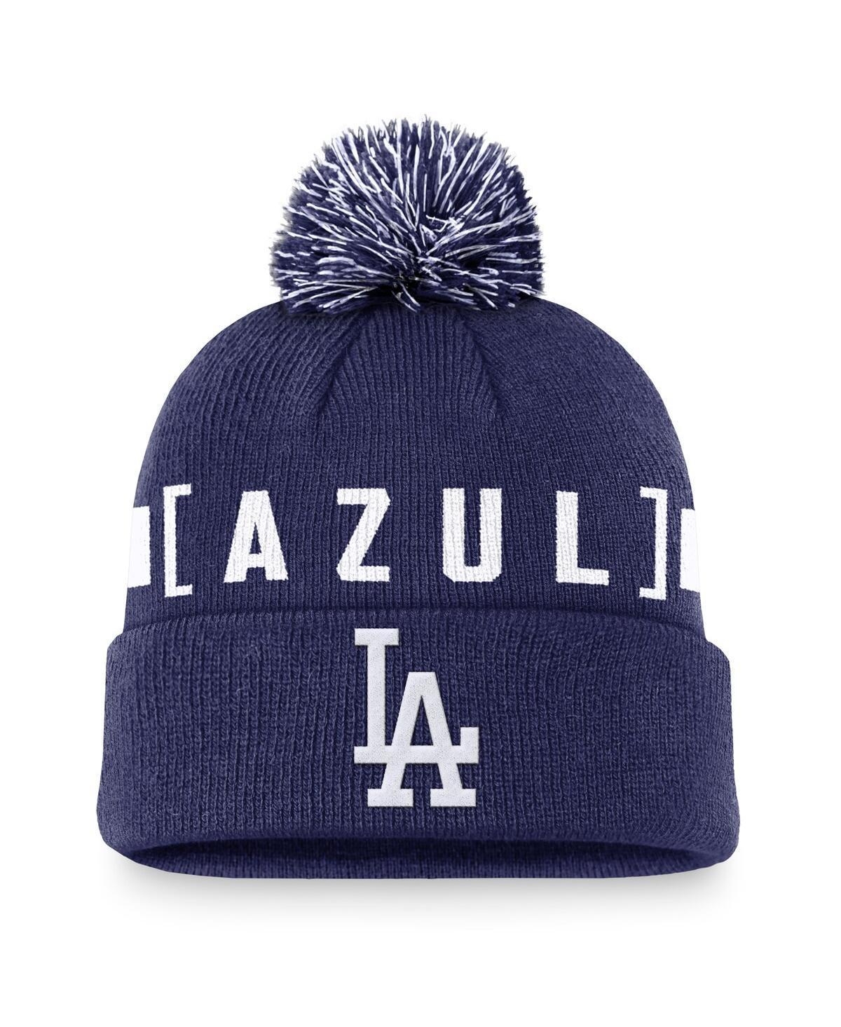 Mens Nike Royal Los Angeles Dodgers Hometown Peak Cuffed Knit Hat with Pom Product Image