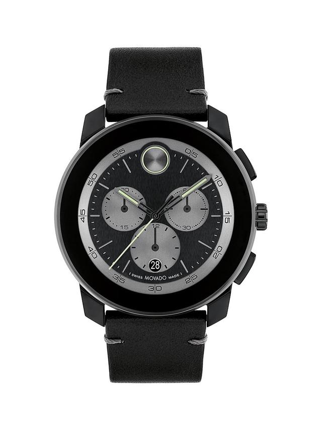 Men's Movado BoldÂ® Tr90 Black Strap Chronograph Watch with Grey Dial and Date Window (Model: 3601092) Product Image