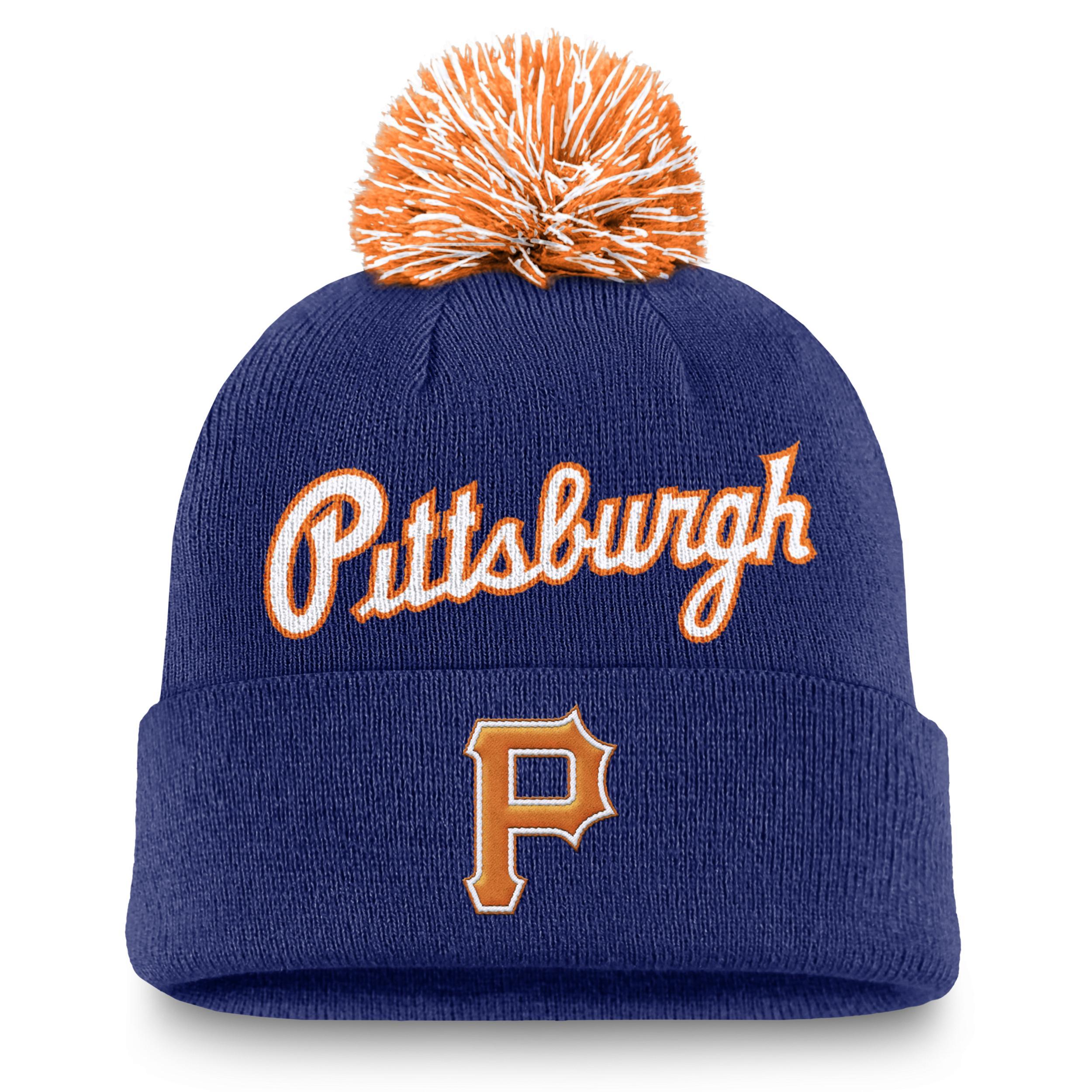 Pittsburgh Pirates Peak Nike Mens MLB Cuffed Pom Beanie Product Image