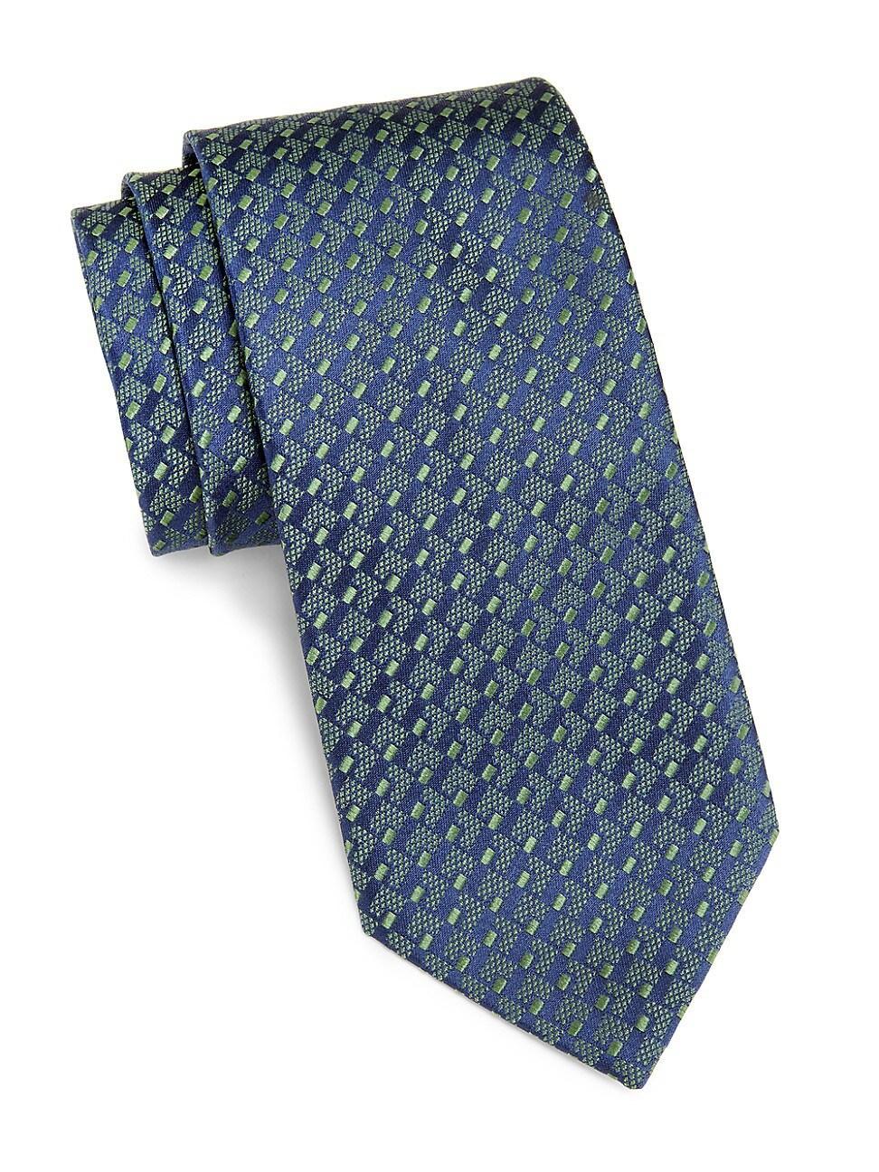 Mens Geometric Silk Tie Product Image