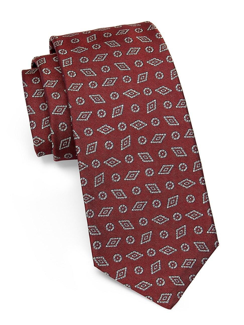 Mens Geometric Silk Tie Product Image