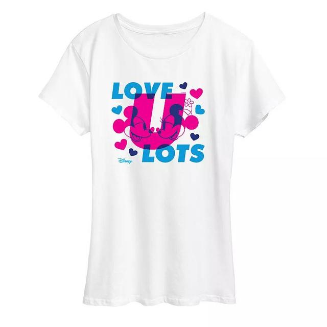 Disneys Mickey & Minnie Mouse Womens Love U Lots Graphic Tee Product Image