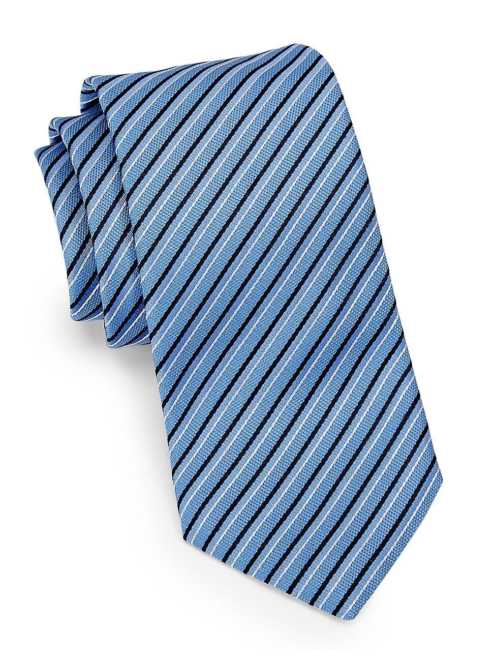 Mens Striped Jacquard Silk Tie Product Image