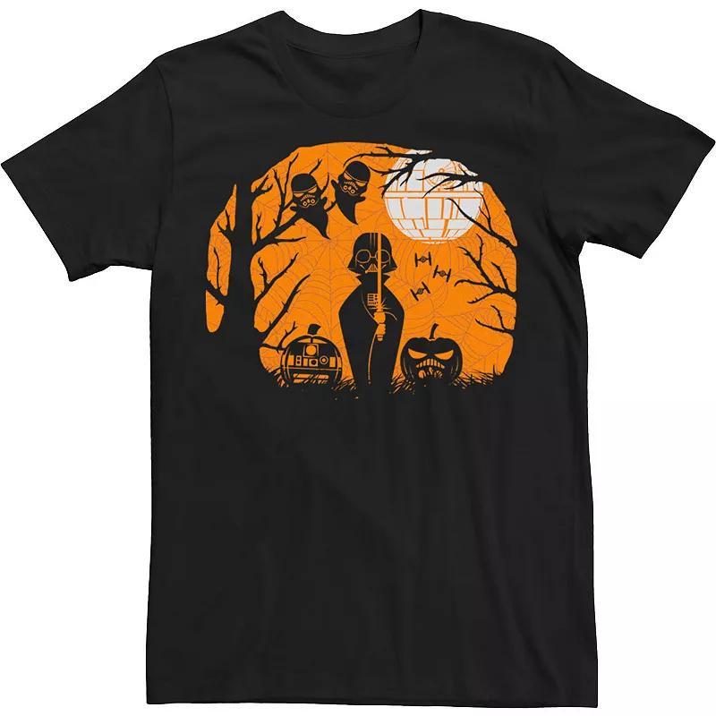 Mens Star Wars Halloween Darth Vader Death Star Silhouette Tee Product Image