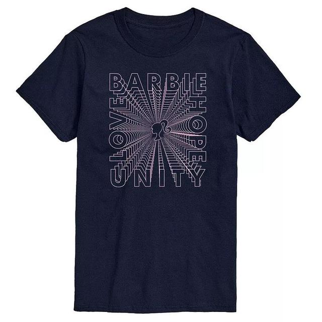 Mens Barbie Hope Unity Love Graphic Tee Blue Product Image