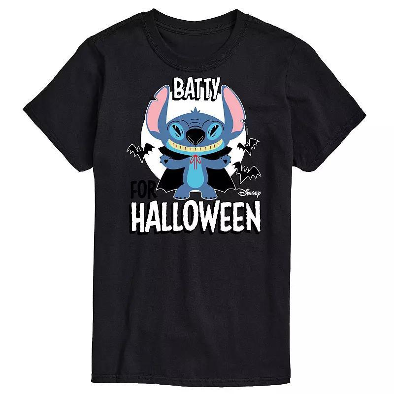 Disneys Lilo & Stitch Big & Tall Batty For Halloween Graphic Tee, Mens Product Image