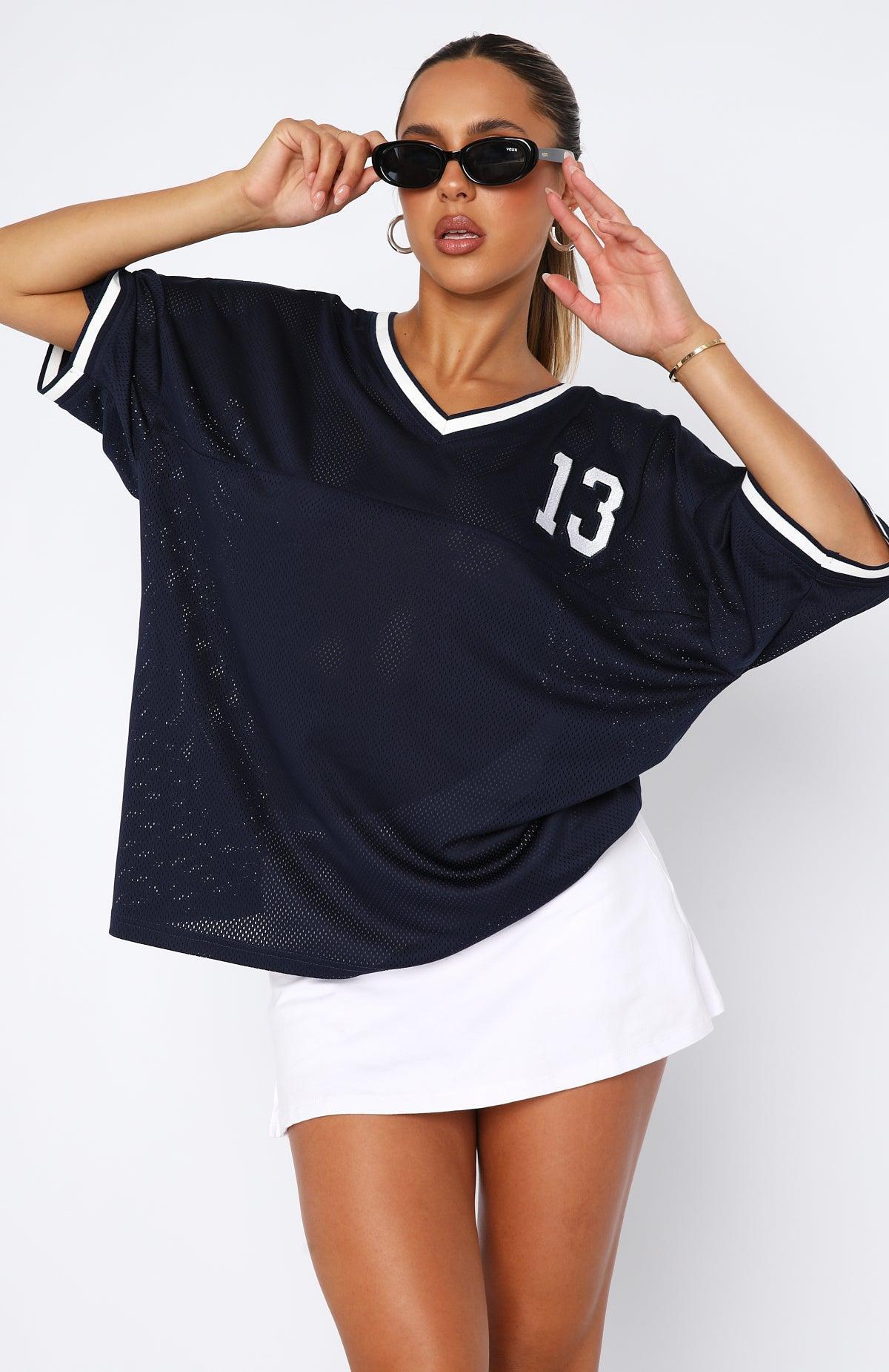 Moves To Make Oversized Sports Tee Dark Navy Product Image