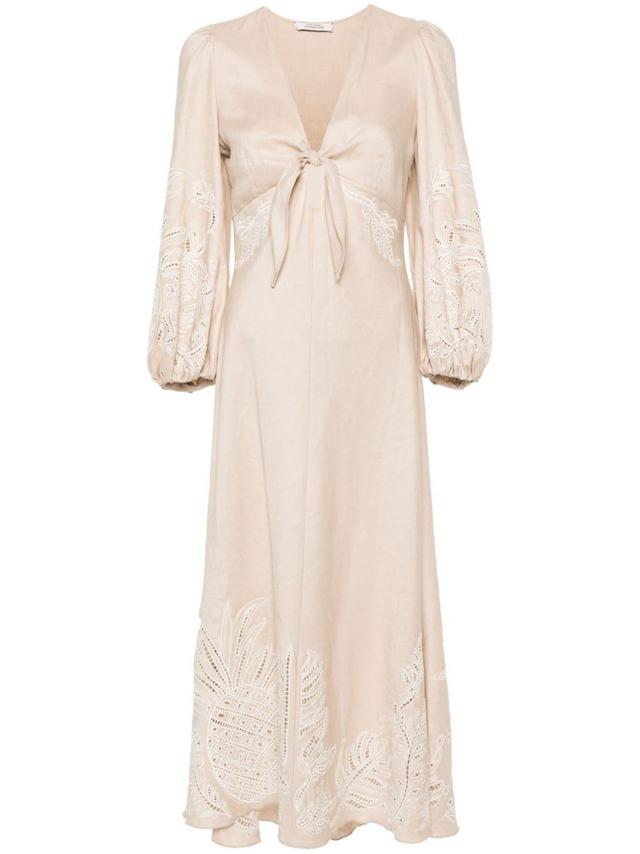 embroidered linen dress Product Image