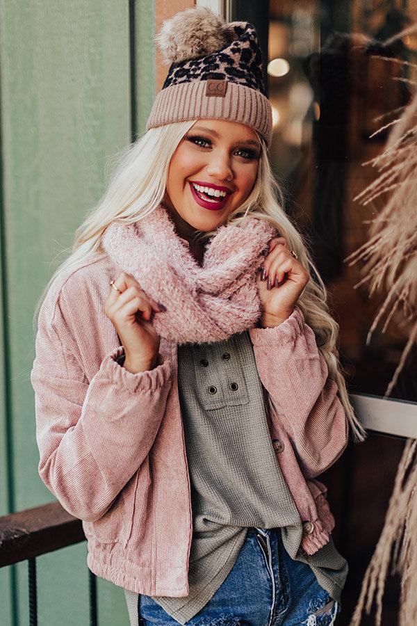 Chilly Vibes Chenille Infinity Scarf in Blush Product Image