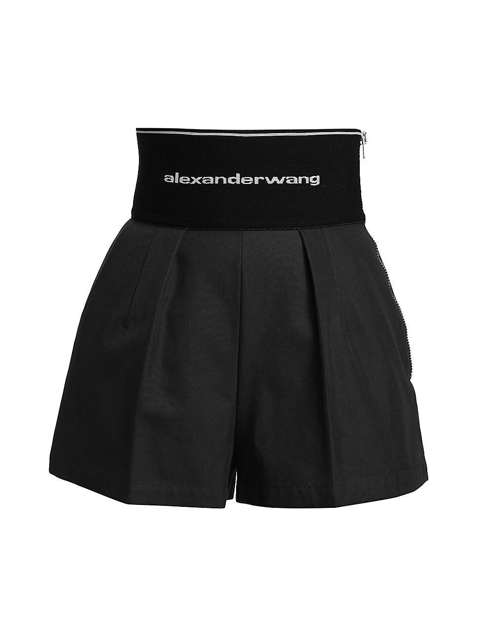 Alexander Wang Carrot High Waist Logo Shorts Product Image