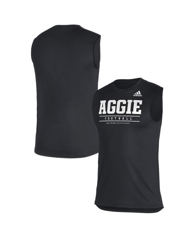 Mens adidas Black Texas A&M Aggies Sideline Football Locker Creator Aeroready Sleeveless T-shirt Product Image