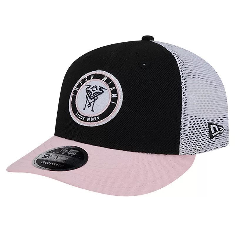 Mens New Era Inter Miami CF Throwback Trucker Low Profile 9FIFTY Snapback Hat Product Image