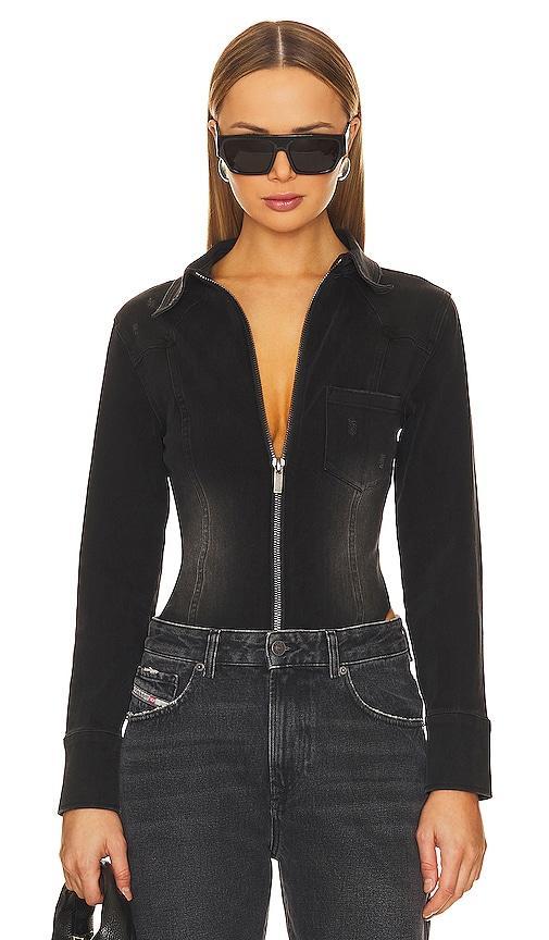 Womens Helena Denim Bodysuit Product Image