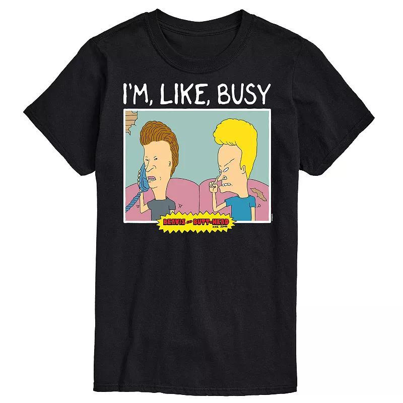 Big & Tall Beavis & Butthead Im Like Busy Tee, Mens Product Image