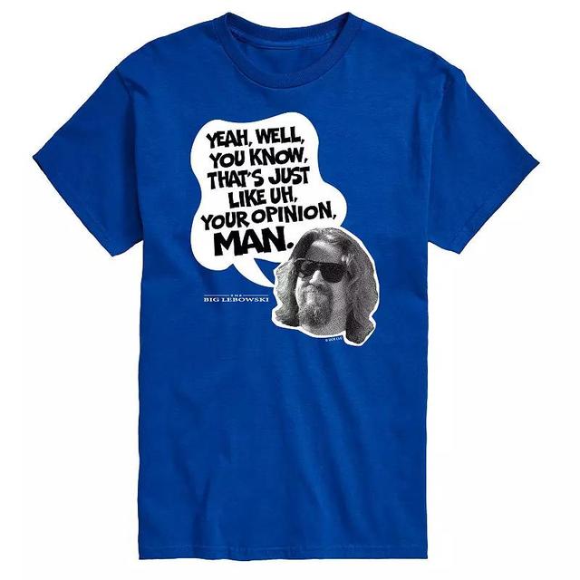 Mens The Big Lebowski Your Opinion Man Tee Med Blue Product Image