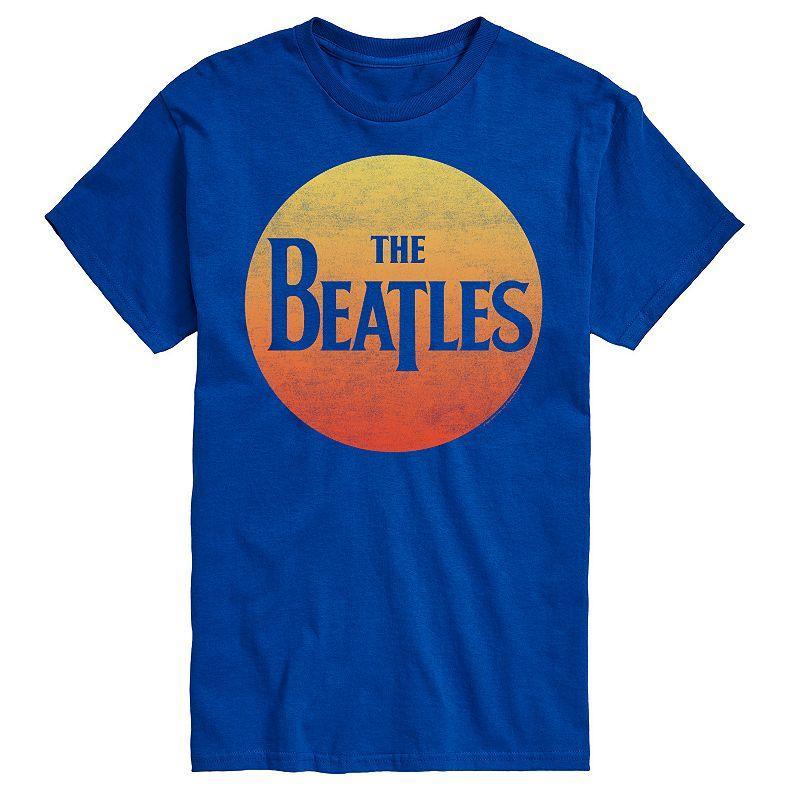 Big & Tall The Beatles Sun Logo Tee, Mens, Size: 3XB, Med Blue Product Image