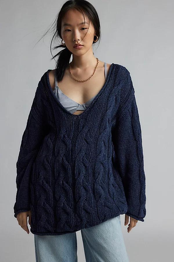 BDG Skylar Oversized Cable Knit Sweater Womens at Urban Outfitters Product Image