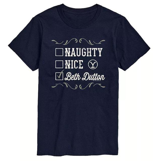 Mens Yellowstone Naughty Nice Beth Dutton Tee Product Image