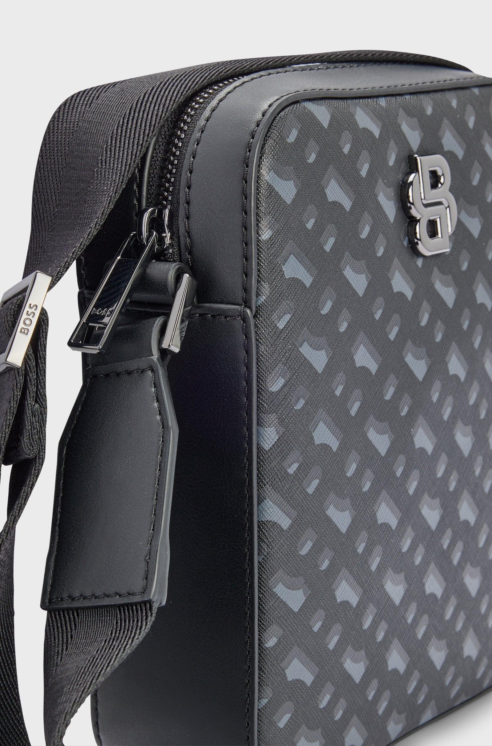 Boss MONOGRAM-PATTERN REPORTER BAG WITH SIGNATURE HARDWARE Male Product Image