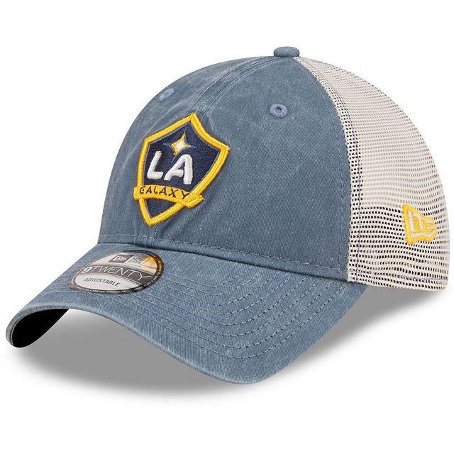 Mens New Era LA Galaxy 9TWENTY Washed Denim Snapback Hat, Blue Product Image