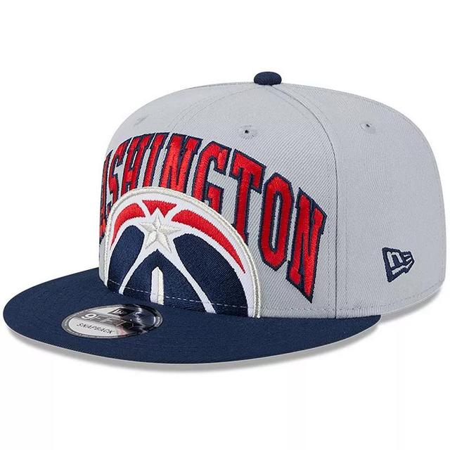 Mens New Era Gray/Navy Washington Wizards Tip-Off Two-Tone 9FIFTY Snapback Hat Product Image