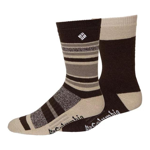 Mens Columbia Essential Marl Stripe Crew Socks 2-Pack Product Image