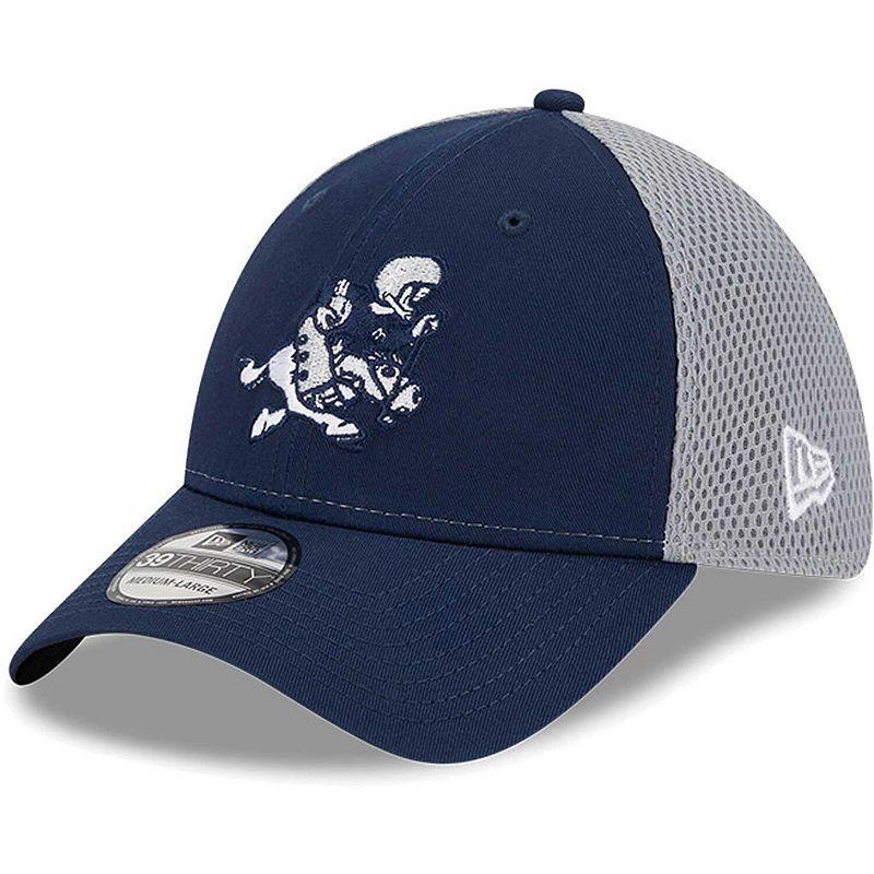 Mens New Era /Gray Dallas Cowboys Retro Joe Main Neo 39THIRTY Flex Hat Blue Product Image