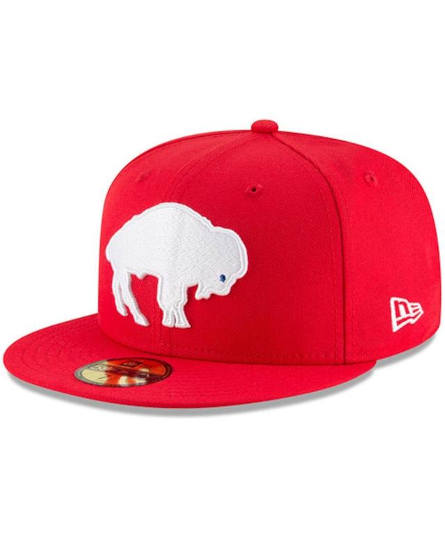 Mens Red Buffalo Bills Omaha Throwback 59FIFTY Fitted Hat Product Image