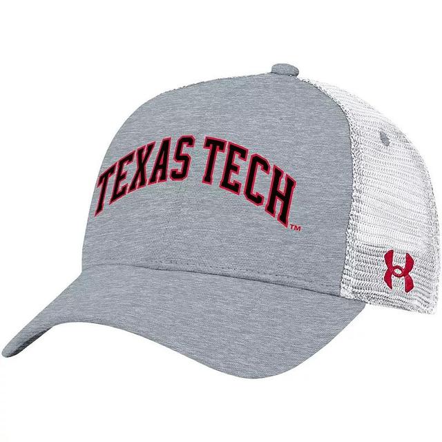 Mens Under Armour Gray Texas Tech Red Raiders 2023 Sideline Trucker Adjustable Hat Product Image