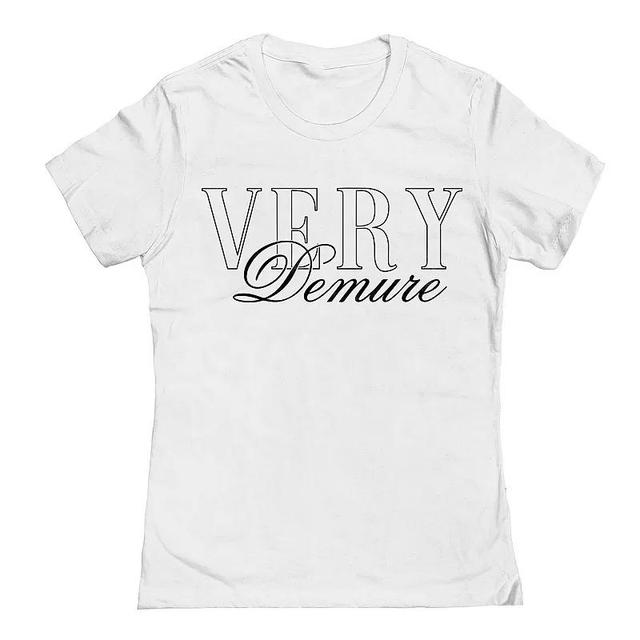 Juniors / Womens Very Demure Outline Graphic Tee, Girls Product Image