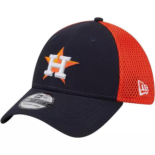 Mens New Era Houston Astros Team Neo 39THIRTY Flex Hat Blue Product Image